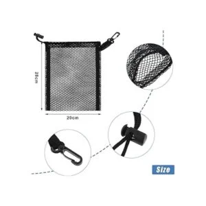 8 bolsas de malla negra con cordón con clips bolsas de_7