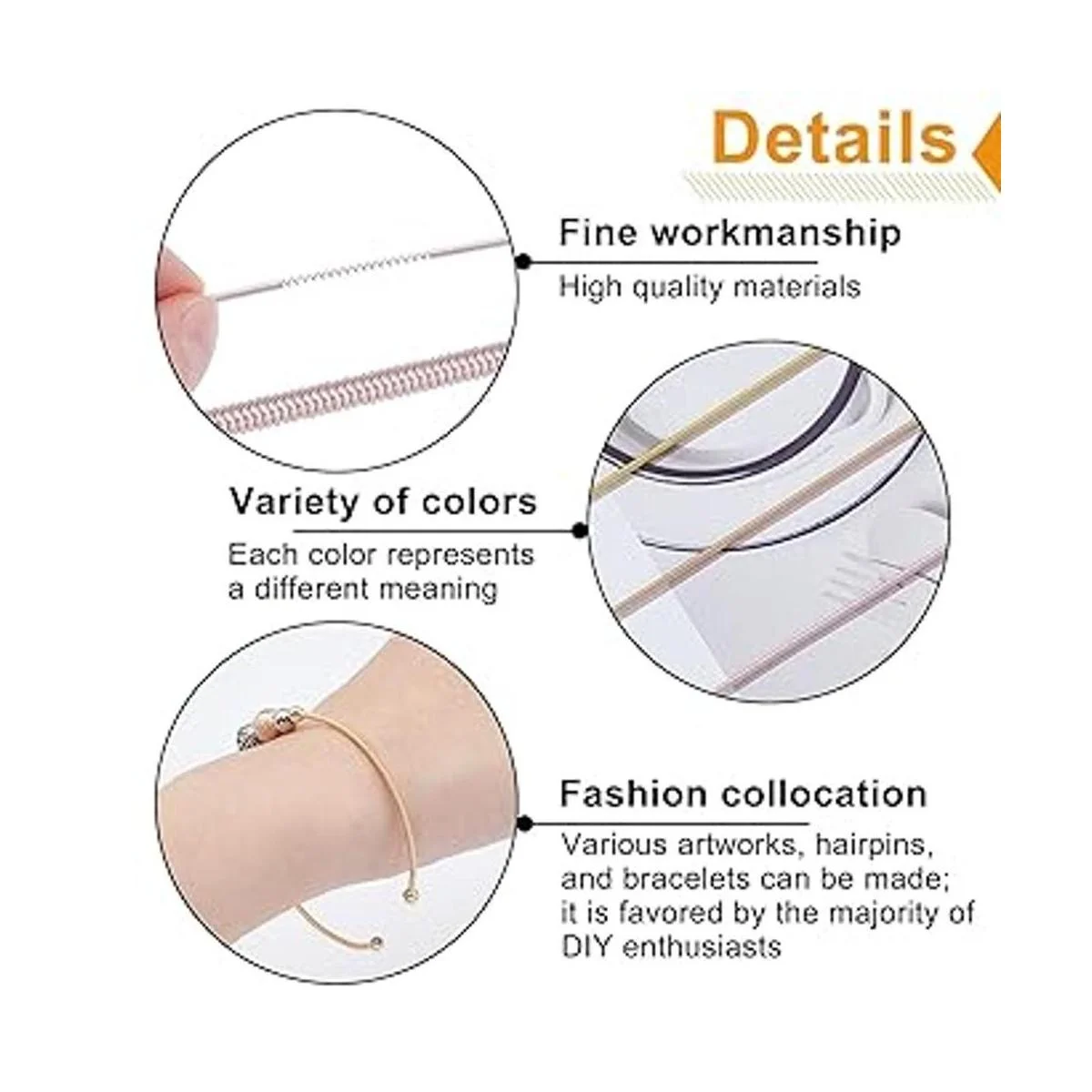 PH PandaHall Alambre de lingote francés de 3 colores_6