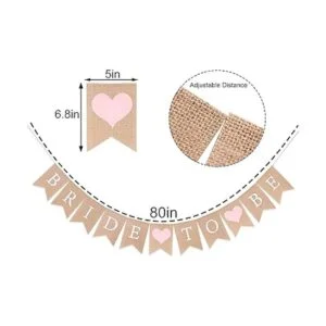 Bride To Be Banner de arpillera decoración de despedida_5