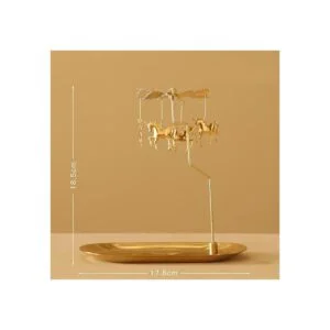 Portavelas giratorio con bandeja soporte de metal_5