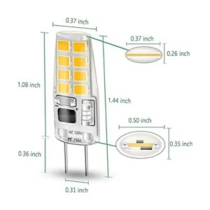 LEKE Bombilla G8 de color blanco cálido de 3 W G8_2