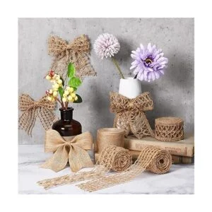 4 rollos de cinta de arpillera natural cinta de encaje de_2