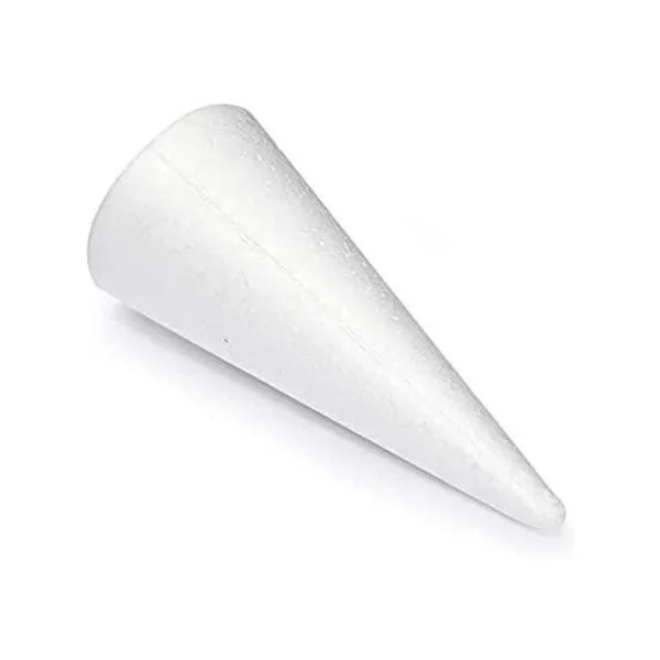 Conos de espuma blanca para manualidades 4 tamaños_3