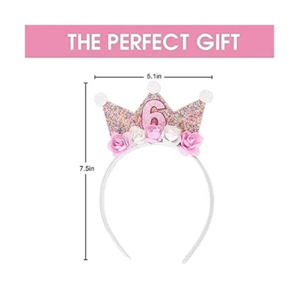 Diademas de corona de cumpleaños para niñas pequeñas_2