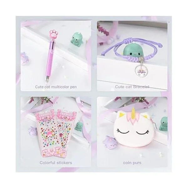 Sicbanna Diario de gatos para niñas con cerradura y_4