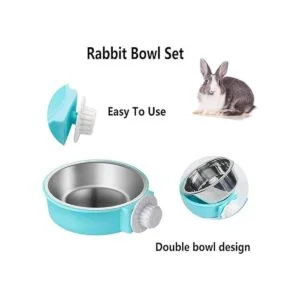Juego de cuencos de conejo cuencos de comida para_4
