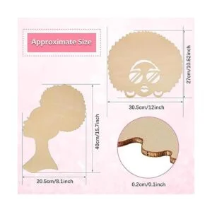 2 recortes de madera para niñas africanas para_2