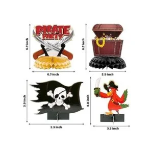 Haooryx 12 piezas centrales de panal pirata decoración de_3