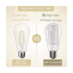 SHINESTAR Paquete de 8 bombillas LED E26 de 60 vatios_4