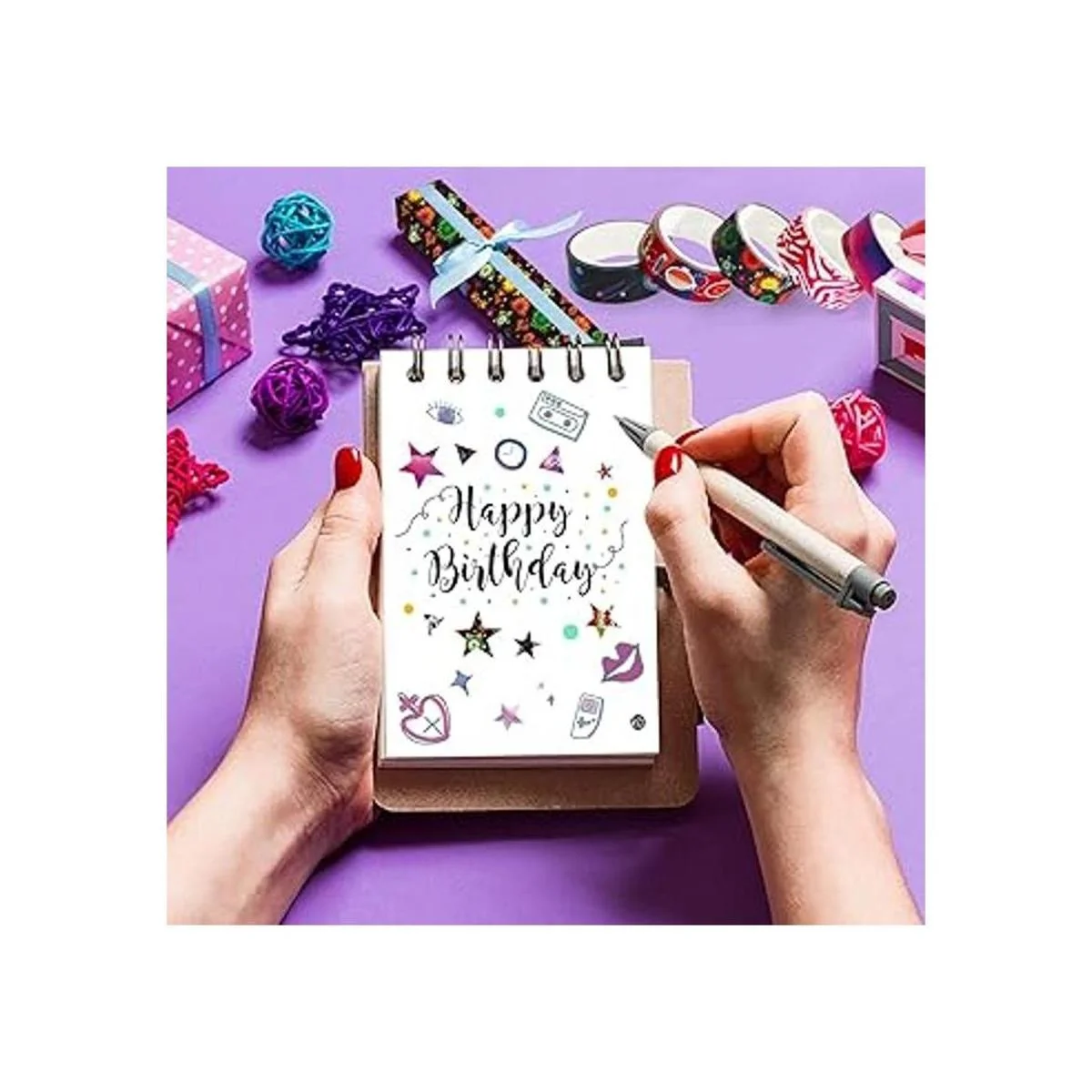 Juego de 40 rollos de cinta washi 0.591 in de ancho de_3