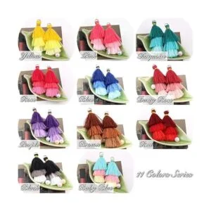 MSCFTFB 20 piezas de 2.4 pulgadas 3 capas pequeñas borlas_4