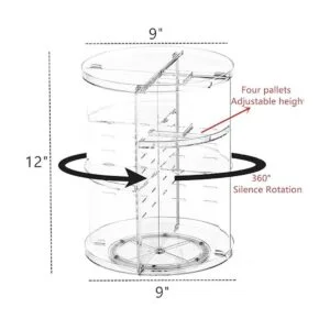 Cq acrylic Organizador de maquillaje con rotación de 360_2