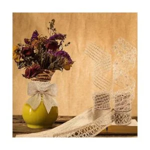 4 rollos de cinta de arpillera natural cinta de encaje de_7