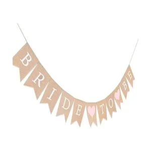 Bride To Be Banner de arpillera decoración de despedida_6