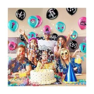 45 globos de fiesta con temática musical de 12 pulgadas_3