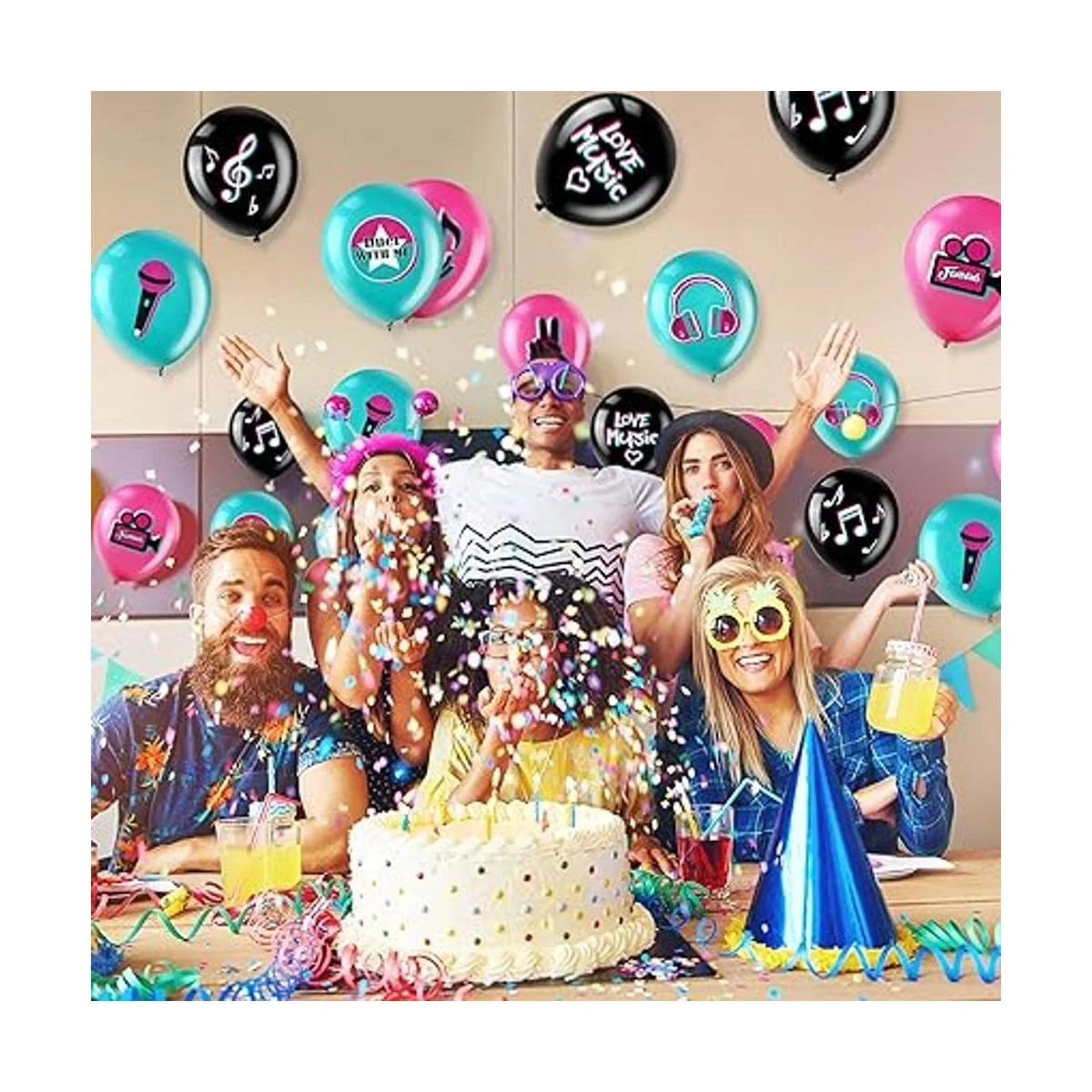 45 globos de fiesta con temática musical de 12 pulgadas_3