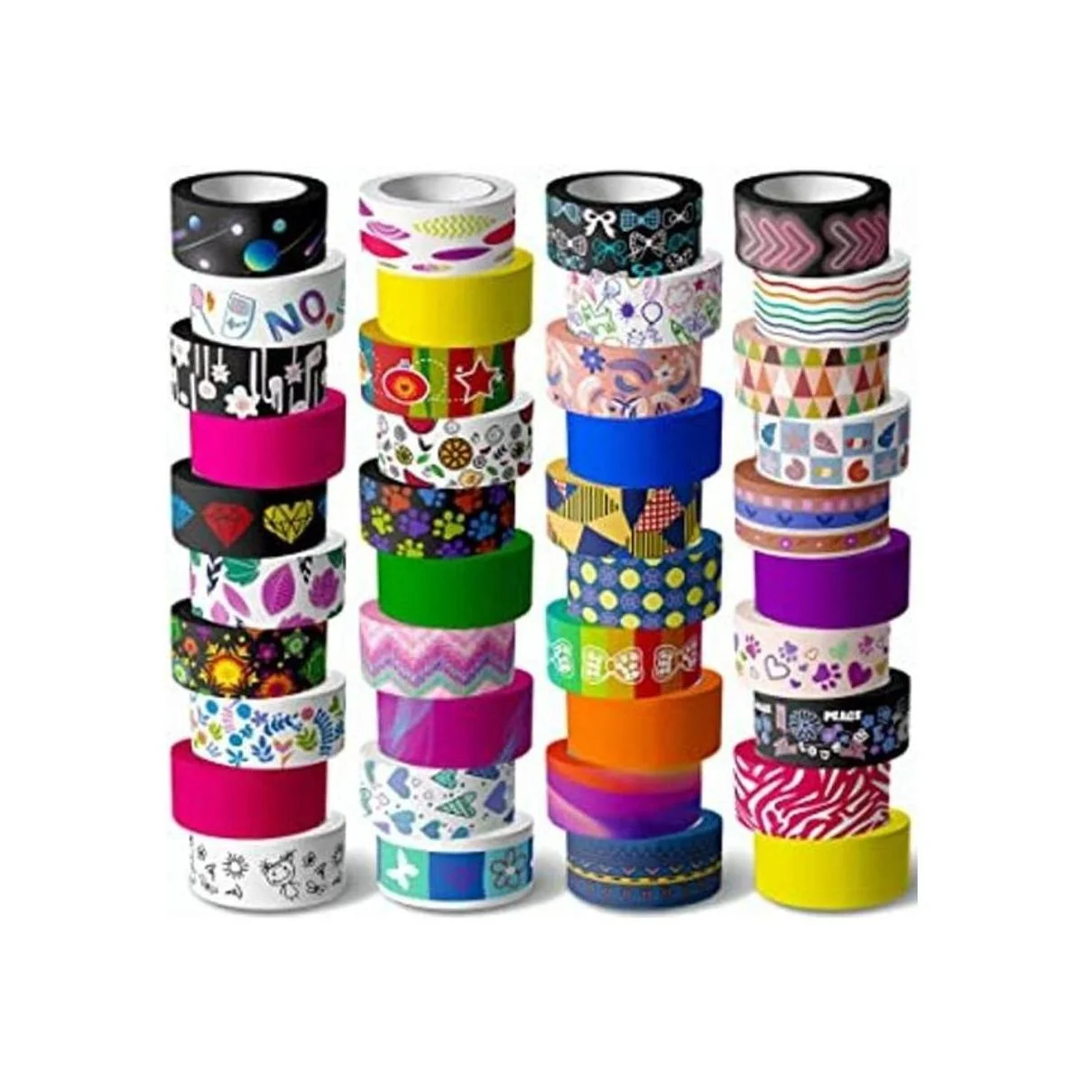 Juego de 40 rollos de cinta washi 0.591 in de ancho de_1