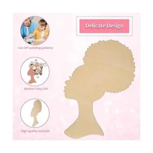 2 recortes de madera para niñas africanas para_3