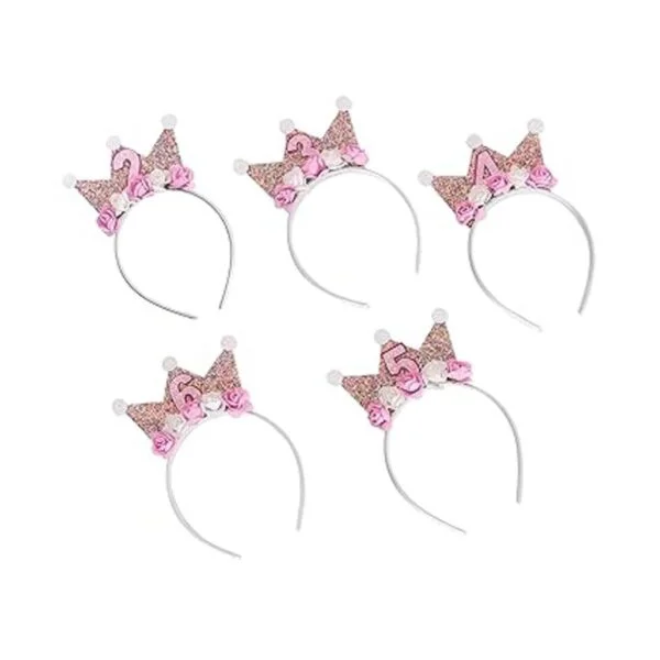 Diademas de corona de cumpleaños para niñas pequeñas_5