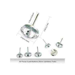 30 uñas de 0.984 in de cristal transparente para_2