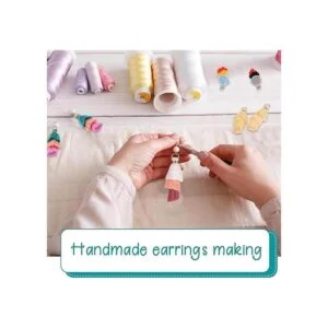 100 llaveros pequeños de tres capas con borlas para_6