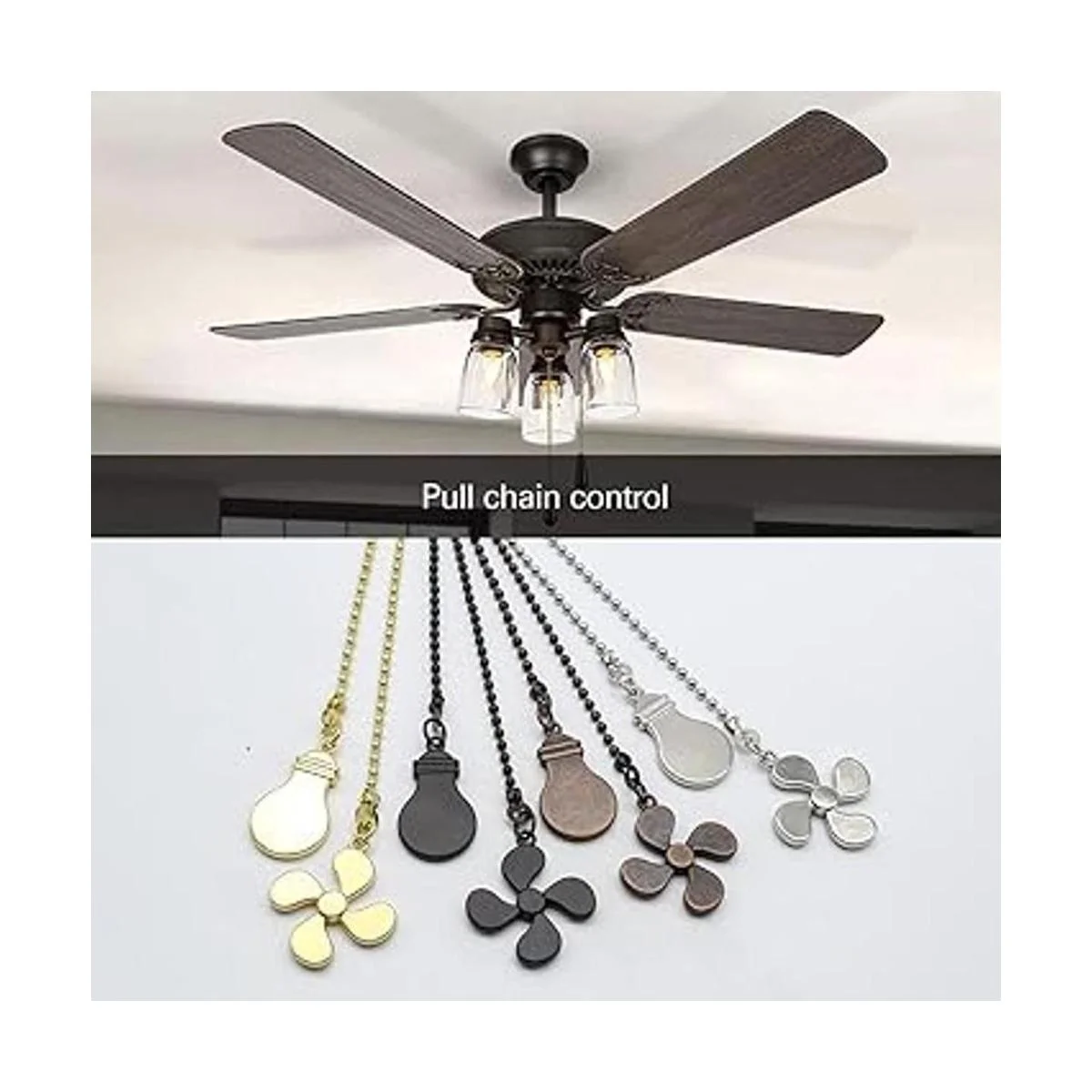 Juego de cadenas de tirador de ventilador de techo 4_5