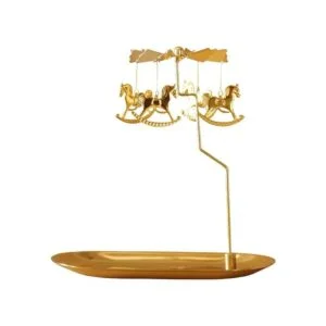 Portavelas giratorio con bandeja soporte de metal_1