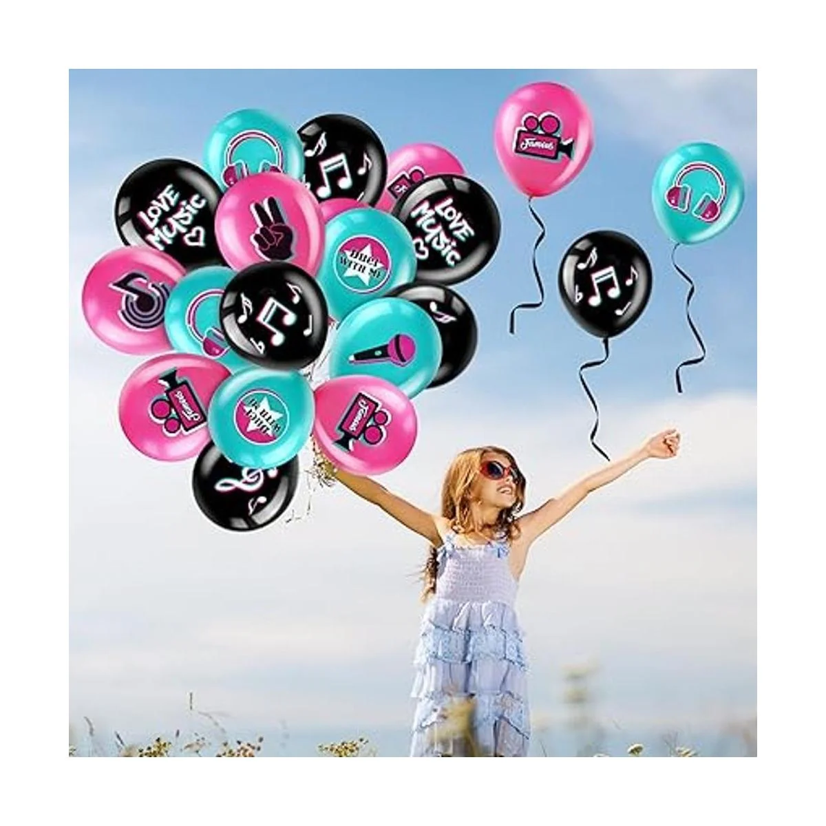 45 globos de fiesta con temática musical de 12 pulgadas_5