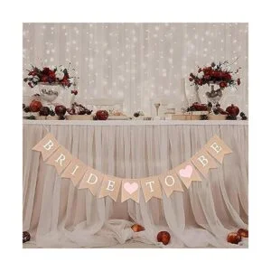 Bride To Be Banner de arpillera decoración de despedida_3