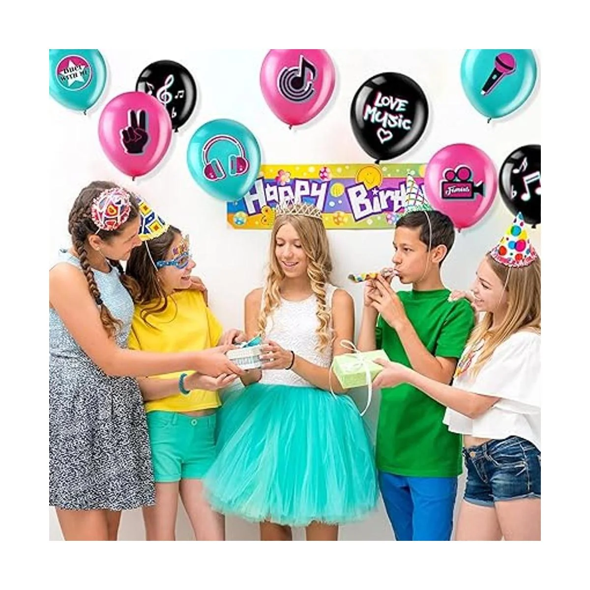 45 globos de fiesta con temática musical de 12 pulgadas_6