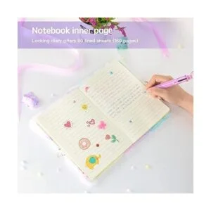 Sicbanna Diario de gatos para niñas con cerradura y_5