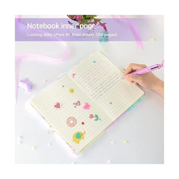 Sicbanna Diario de gatos para niñas con cerradura y_5