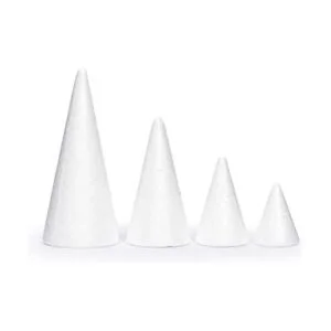 Conos de espuma blanca para manualidades 4 tamaños_6