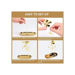 Portavelas giratorio con bandeja soporte de metal_6