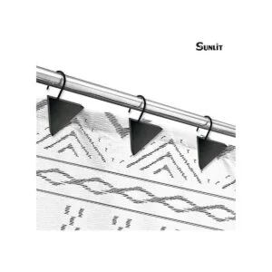 Sunlit Ganchos geométricos decorativos para cortina de_4
