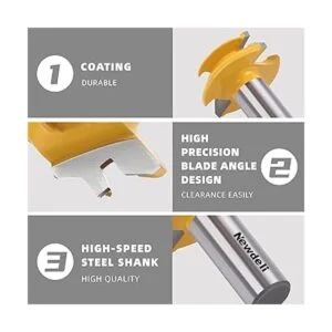 Newdeli Broca de enrutador de 45 grados vástago de 12_3