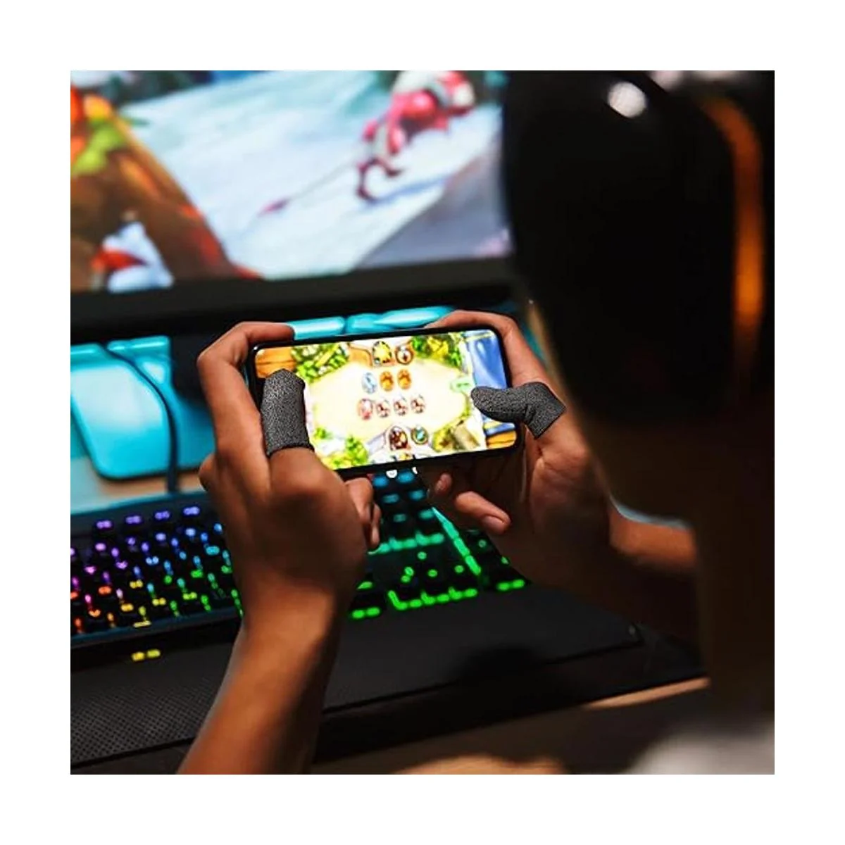 40 piezas de guantes de dedos para juegos de dedos para_4