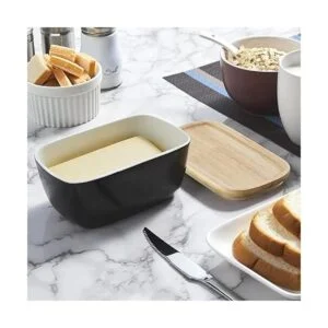 ALELION Mantequilla con tapa recipiente de cerámica para_2