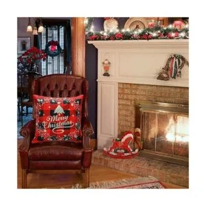 Juego de 4 fundas de almohada de Navidad de 18 x 18_4