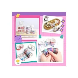 Juego de 40 rollos de cinta washi 0.591 in de ancho de_6