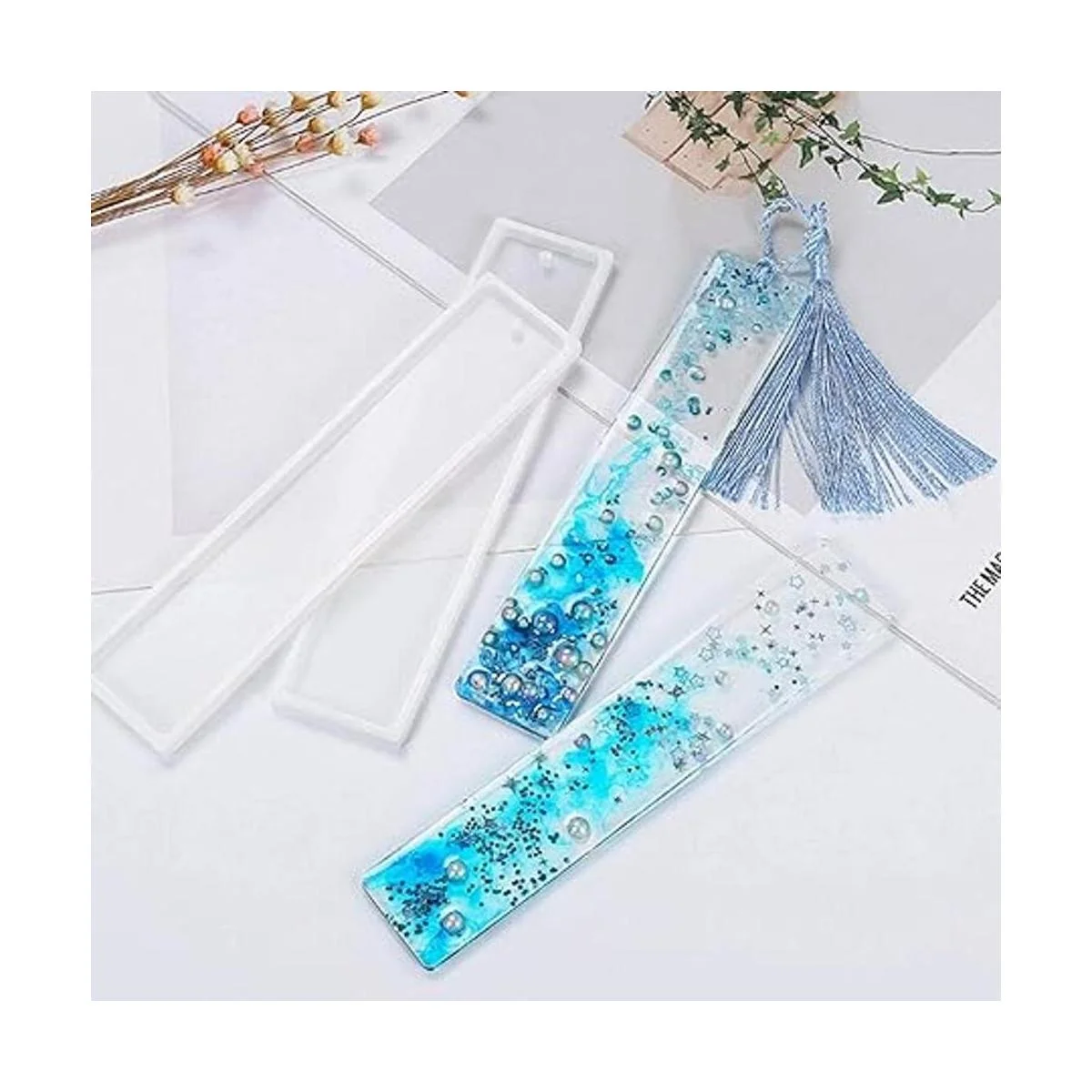 20 moldes rectangulares de silicona de 5.5 pulgadas para_5