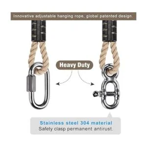 SELEWARE Juego de correas de árbol para hamaca y columpio_3