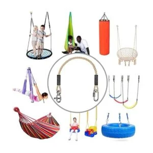 SELEWARE Juego de correas de árbol para hamaca y columpio_5