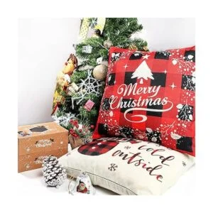 Juego de 4 fundas de almohada de Navidad de 18 x 18_6