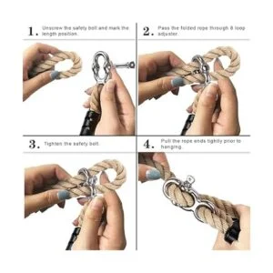 SELEWARE Juego de correas de árbol para hamaca y columpio_2