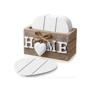 Posavasos para bebidas juego de 6 posavasos de madera con_1