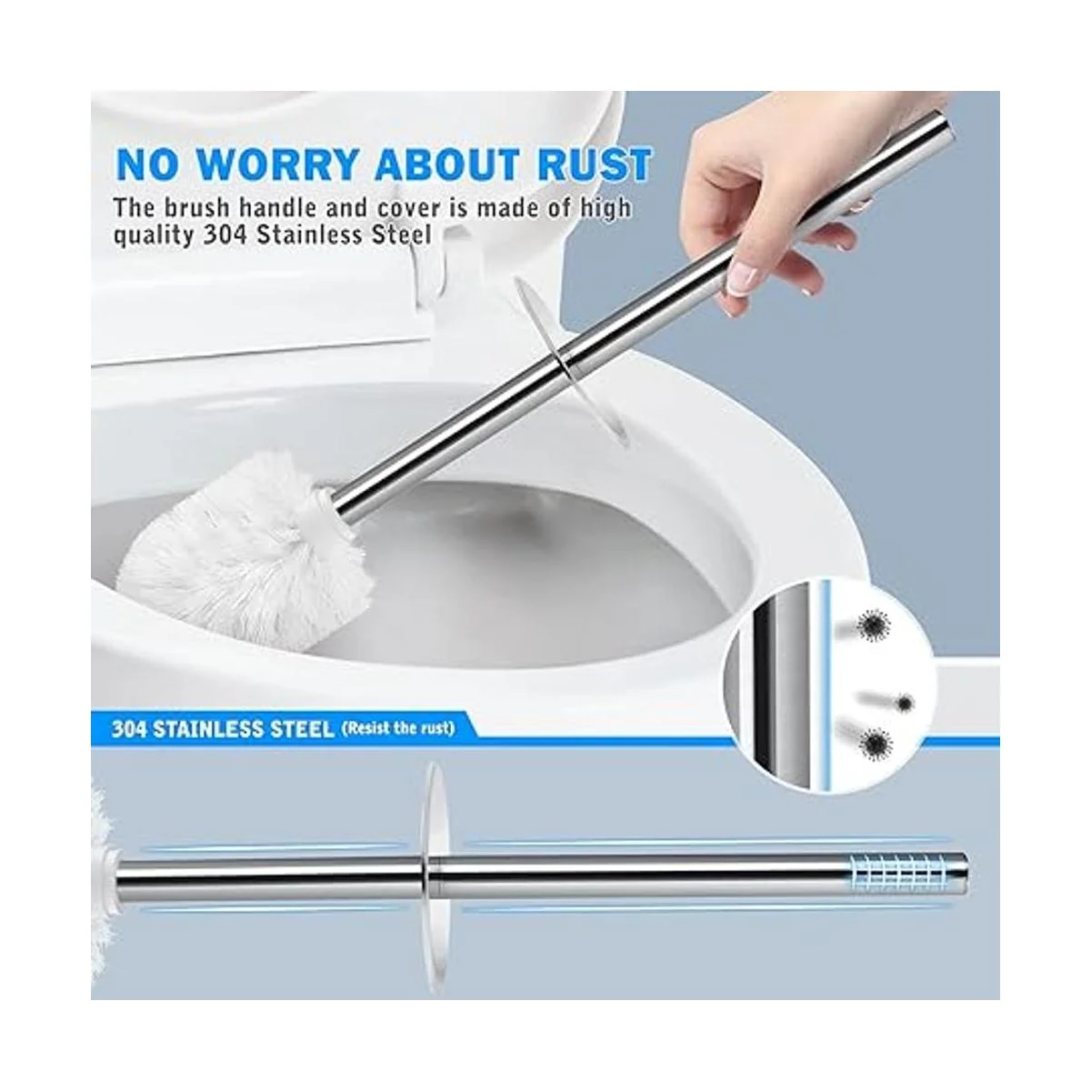 IXO Cepillo de inodoro y soporte cepillo de inodoro con_4