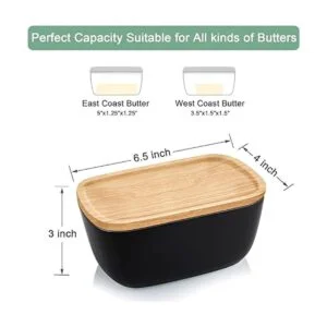 ALELION Mantequilla con tapa recipiente de cerámica para_3