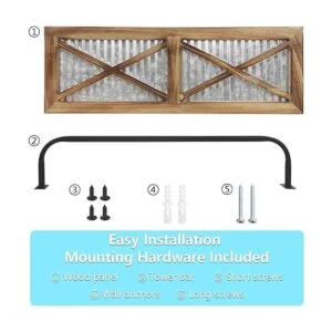 Butizone Toallero de baño rústico soporte de toalla_7