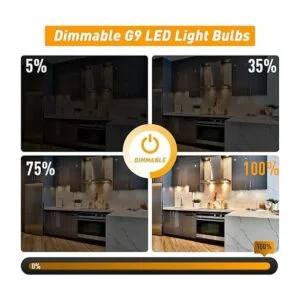 Lososuch Bombillas LED G9 regulables de 3 W T4 de 30 W_2